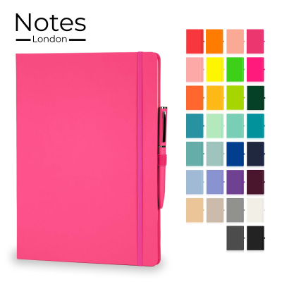 Picture of WILSON A4 NOTE BOOK & WRIGHT BALL PEN SET in Pink