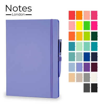 Picture of WILSON A4 NOTE BOOK & WRIGHT BALL PEN SET in Pastel Purple