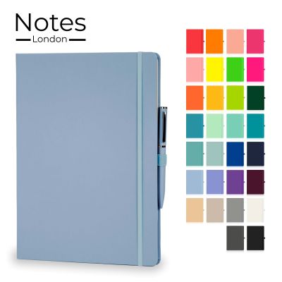 Picture of WILSON A4 NOTE BOOK & WRIGHT BALL PEN SET in Pastel Blue