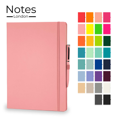 Picture of WILSON A4 NOTE BOOK & WRIGHT BALL PEN SET in Baby Pink (Wil)