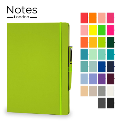 Picture of WILSON A4 NOTE BOOK & WRIGHT BALL PEN SET in Lime