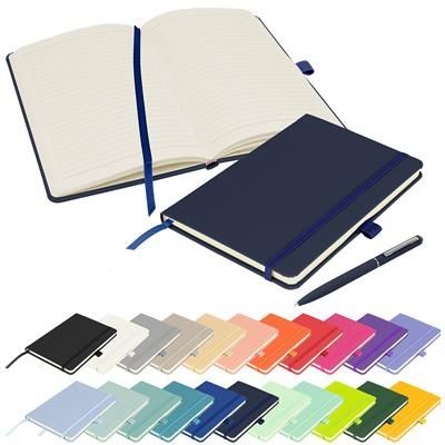 Picture of FULL COLOUR PRINTED NOTES LONDON - WILSON A5 FSC NOTE BOOK in Navy.