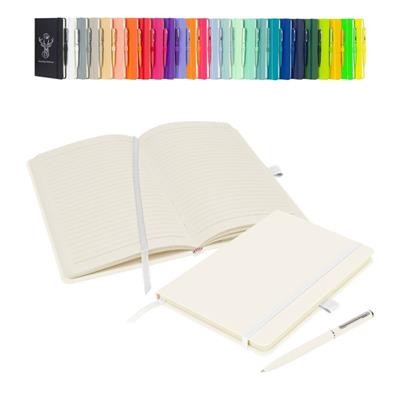 Picture of NOTES LONDON WILSON A5 NOTEBOOK & PEN in White