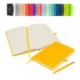 Picture of NOTES LONDON WILSON A5 NOTEBOOK & PEN in Yellow