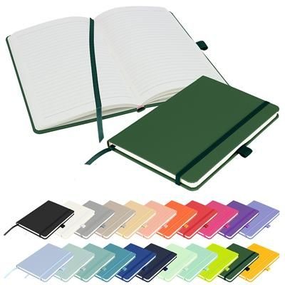 Picture of DEBOSSED NOTES LONDON - WILSON A5 FSC NOTE BOOK in Green