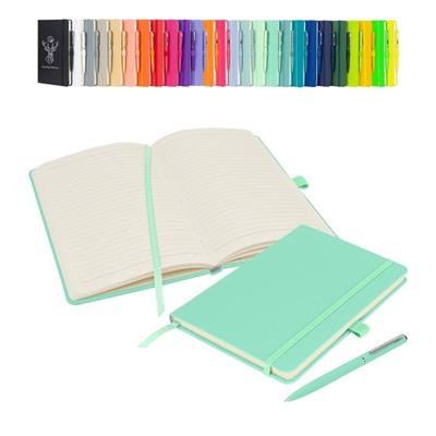 Picture of NOTES LONDON WILSON A5 PREMIUM NOTEBOOK & PEN in Pastel Aqua Marine