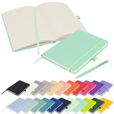 Picture of FULL COLOUR PRINTED NOTES LONDON - WILSON A5 FSC NOTEBOOK in Pastel Aqua Marine.