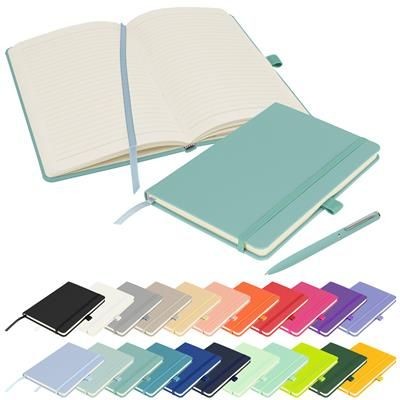 Picture of FULL COLOUR PRINTED NOTES LONDON - WILSON A5 FSC NOTEBOOK in Pastel Teal.