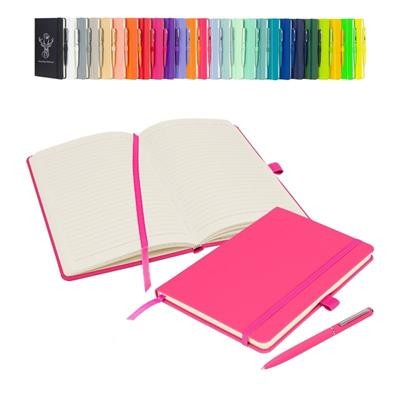 Picture of NOTES LONDON WILSON A5 PREMIUM NOTEBOOK & PEN in Pink
