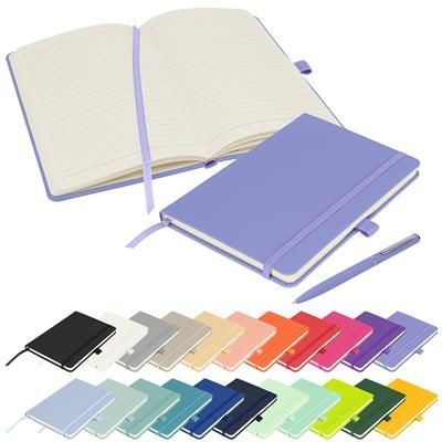 Picture of DEBOSSED NOTES LONDON - WILSON A5 FSC NOTEBOOK in Pastel Purple
