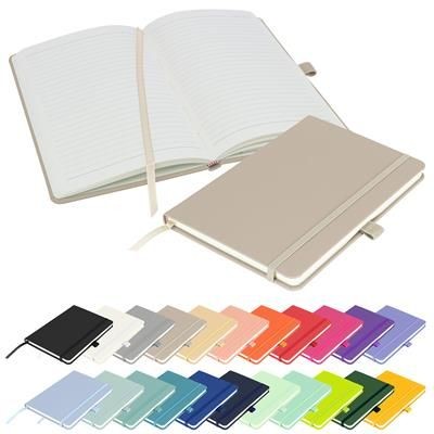 Picture of FULL COLOUR PRINTED NOTES LONDON - WILSON A5 FSC NOTEBOOK in Pastel Mushroom.