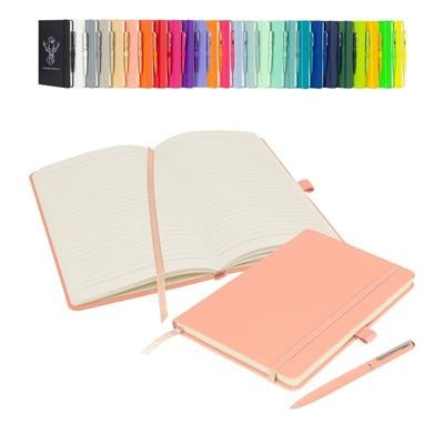 Picture of NOTES LONDON WILSON A5 NOTEBOOK & PEN in Pastel Pink