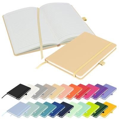 Picture of FULL COLOUR PRINTED NOTES LONDON - WILSON A5 FSC NOTEBOOK in Pastel Tan.