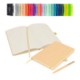 Picture of NOTES LONDON WILSON A5 NOTEBOOK & PEN in Pastel Tan