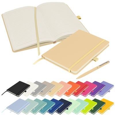 Picture of FULL COLOUR PRINTED NOTES LONDON - WILSON A5 FSC NOTE BOOK in Pastel Tan.
