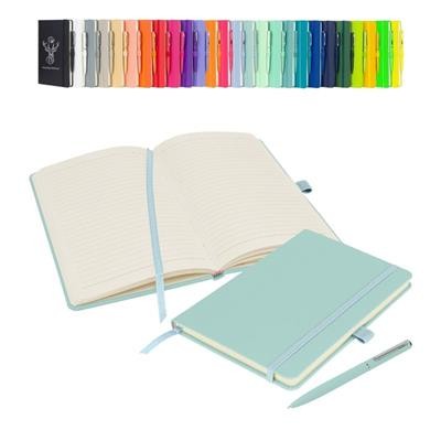 Picture of NOTES LONDON WILSON A5 NOTEBOOK & PEN in Pastel Celeste