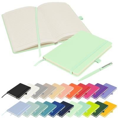 Picture of DEBOSSED NOTES LONDON - WILSON A5 FSC NOTE BOOK in Pastel Mint