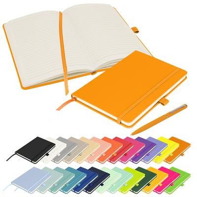 Picture of NOTES LONDON - WILSON A5 PREMIUM NOTE BOOK & PEN in Neon Fluorescent Orange