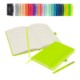 Picture of NOTES LONDON WILSON A5 NOTEBOOK & PEN in Lime