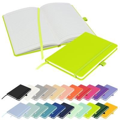 Picture of DEBOSSED NOTES LONDON - WILSON A5 FSC NOTEBOOK in Lime