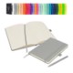 Picture of NOTES LONDON WILSON A5 NOTEBOOK & PEN in Grey