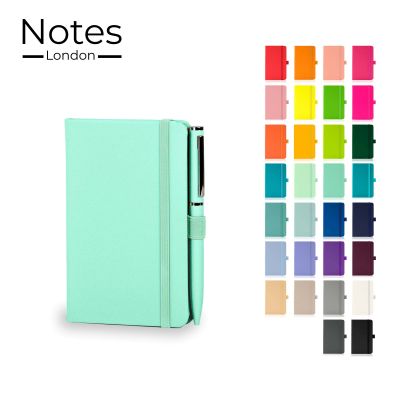 Picture of WILSON A6 NOTE BOOK & WRIGHT BALL PEN SET in Pastel Aqua Marine