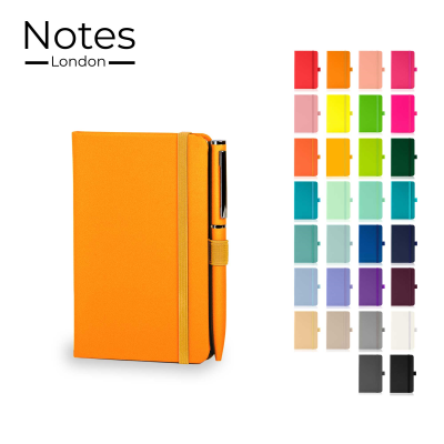 Picture of WILSON A6 NOTE BOOK & WRIGHT BALL PEN SET in Neon Fluorescent Orange