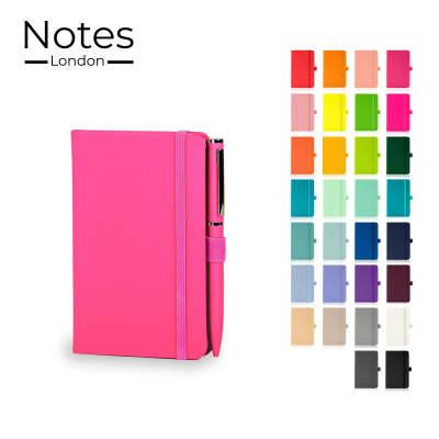 Picture of WILSON A6 NOTE BOOK & WRIGHT BALL PEN SET in Neon Fluorescent Pink