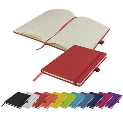Picture of WATSON A5 BUDGET LINED SOFT TOUCH PU NOTE BOOK 160 PAGES in Red.