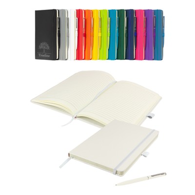 Picture of WATSON A5 VALUE-FOR-MONEY NOTEBOOK & PEN in White
