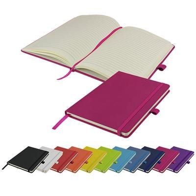 Picture of WATSON A5 BUDGET LINED SOFT TOUCH PU NOTE BOOK 160 PAGES in Pink.