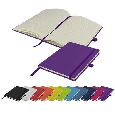 Picture of WATSON A5 BUDGET LINED SOFT TOUCH PU NOTE BOOK 160 PAGES in Purple.