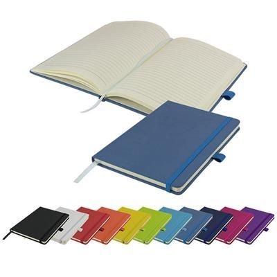 Picture of WATSON A5 BUDGET LINED SOFT TOUCH PU NOTE BOOK 160 PAGES in Blue