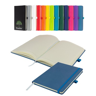 Picture of WATSON A5 BUDGET LINED SOFT TOUCH PU NOTEBOOK in Blue