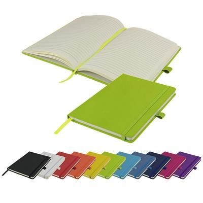 Picture of WATSON A5 BUDGET LINED SOFT TOUCH PU NOTE BOOK 160 PAGES in Lime