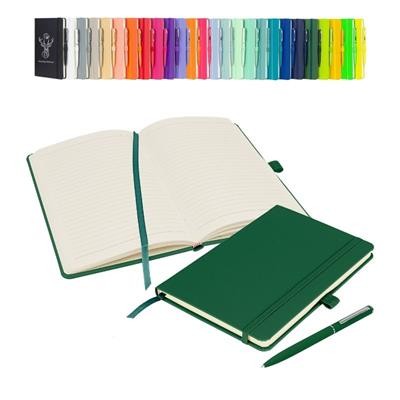 Picture of NOTES LONDON WILSON A5 NOTEBOOK & PEN in Green