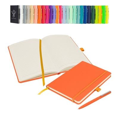Picture of NOTES LONDON WILSON A5 NOTEBOOK & PEN in Orange