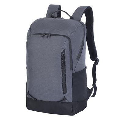 Picture of JERUSALEM LAPTOP BACKPACK RUCKSACK in Dark Grey & Black.