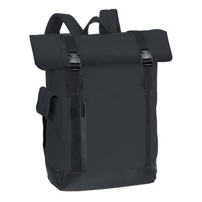 Picture of BUDAPEST SACK LAPTOP BACKPACK RUCKSACK in Black.
