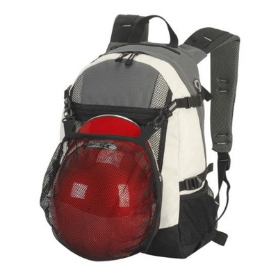 Picture of INDIANA POLYESTER SPORTS BACKPACK RUCKSACK in Dark Grey & Off White