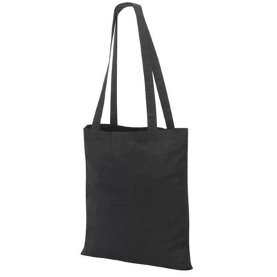 Picture of GUILDFORD COTTON SHOPPER TOTE SHOULDER BAG in Black.