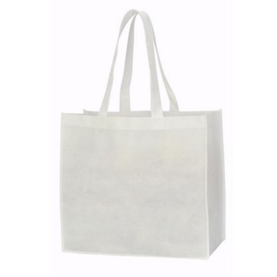 Picture of LYON NON WOVEN SHOPPER TOTE BAG in White