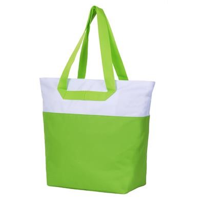 Picture of TENERIFE BEACH AND LEISURE BAG LARGE FASHION BAG in Lime & White.