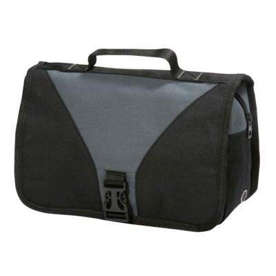 Picture of BRISTOL FOLDING TOILETRY WASH BAG in Dark Grey & Black