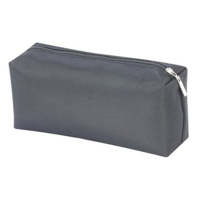 Picture of LINZ SQUARE MICROFIBRE COSMETICS MAKE UP BAG in Black.