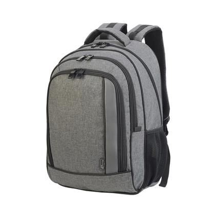 Picture of FRANKFURT SMART LAPTOP BACKPACK RUCKSACK in Grey Mélange & Black