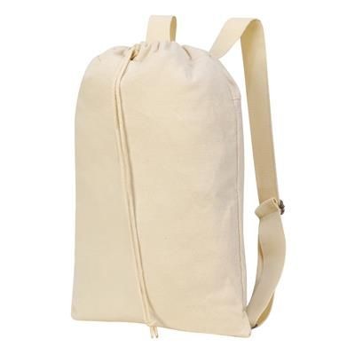 Picture of SHEFFIELD COTTON DRAWSTRING BACKPACK RUCKSACK in Natural, Washed.