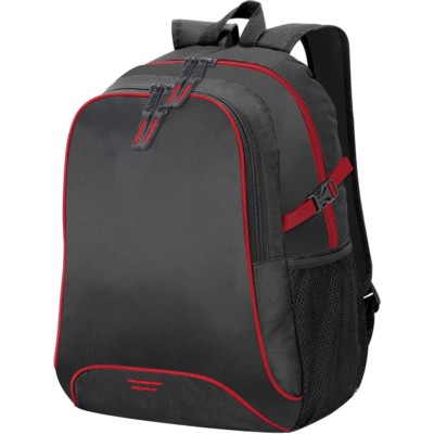 Picture of OSAKA BACKPACK RUCKSACK in Black & Red.
