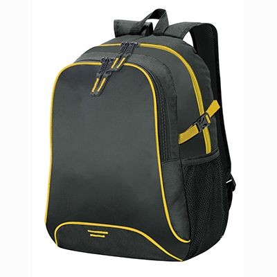 Picture of OSAKA BACKPACK RUCKSACK in Black & Yellow.