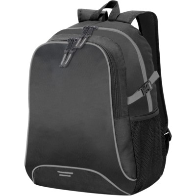 Picture of OSAKA BACKPACK RUCKSACK in Black & Pale Grey.